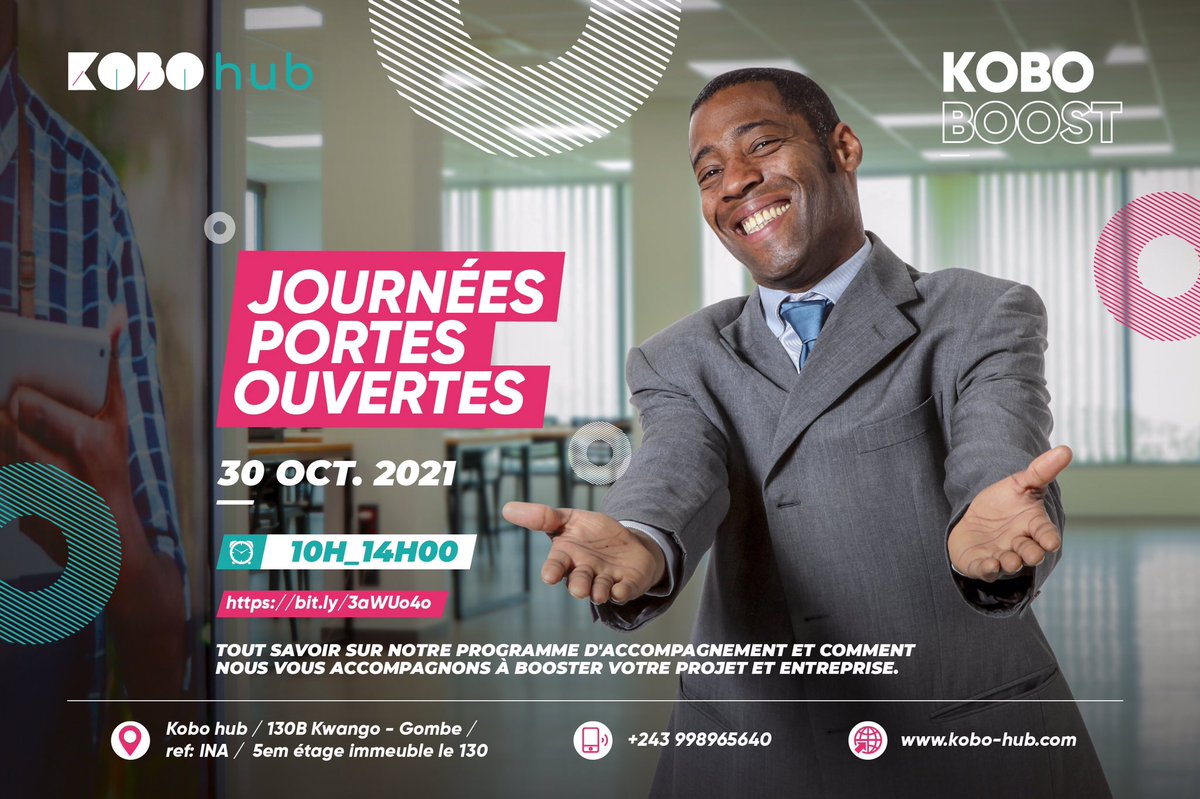 Nous tenons à vous informer que notre journée portes ouvertes est décalé au samedi 30 octobre de 10h à 14h 

Inscrivez-vous via le lien suivant bit.ly/3aWUo4o

Plus d’informations : 0998965640/ info@kobo-hub.com