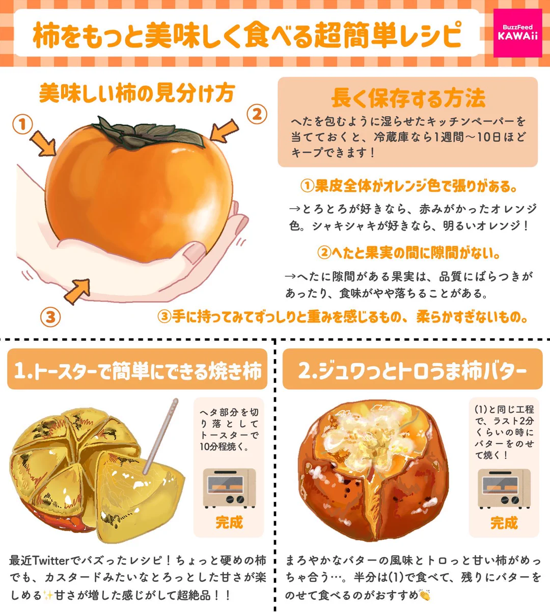 どの食べ方もとっても美味しそう！秋の味覚「柿」を使ったレシピ6選！