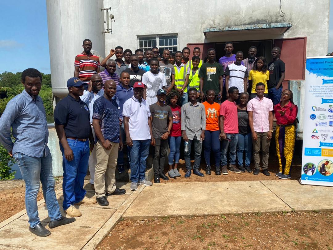 InRUE1's tweet photo. Last week's field visits to a rural mini solar grid facility @Foredugu and a newly refurbished water treatment plant @Makenicity. After the trip, a student wrote “I pray for more of these projects so more students will be opportune like us”.". @RAEngNews @UNOPS_SL @SALWACO https://t.co/lA0GCHVVez