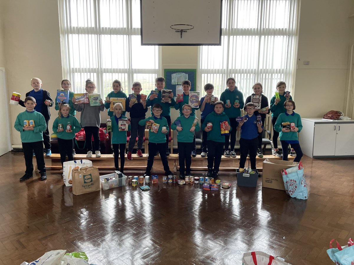 BlaendulaisPS's tweet photo. Some of the harvest contributions for Dulais Valley Food Bank from the pupils and staff at Blaendulais Primary School.  Well done everyone! https://t.co/jVB6xt8zeQ