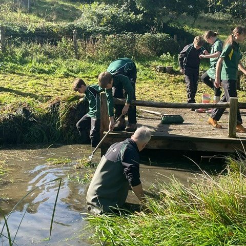 KESPreparatory's tweet photo. Years 7 and 8 have been taking ownership of their outdoor spaces, preparing the ponds for next Spring! #StroudOutdoors #lookingafterwildlife #SpringReady #StroudSSch #ForeverUndaunted #StroudFarm https://t.co/MxzZu5CJTf