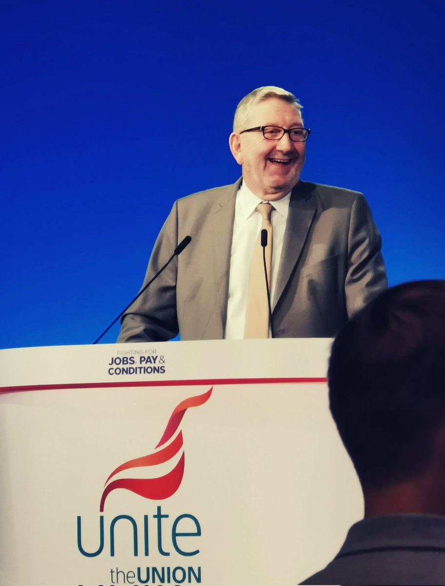 An emotional speech, tears, laughs and two standing ovations for Unite outgoing General Secretary, @LenMcCluskey #UPC2021