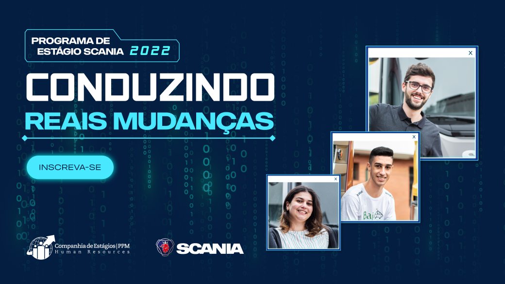 ciadeestagios's tweet photo. A Scania tem uma cultura onde cada indivíduo é visto com respeito e como alguém com potencial para contribuir.
Lidere o caminho para um futuro mais sustentável com a Scania! Inscreva-se: https://t.co/vIlubmCK8p
#scania #estagio #programadeestagio #processoseletivo https://t.co/a59xH7kb0n