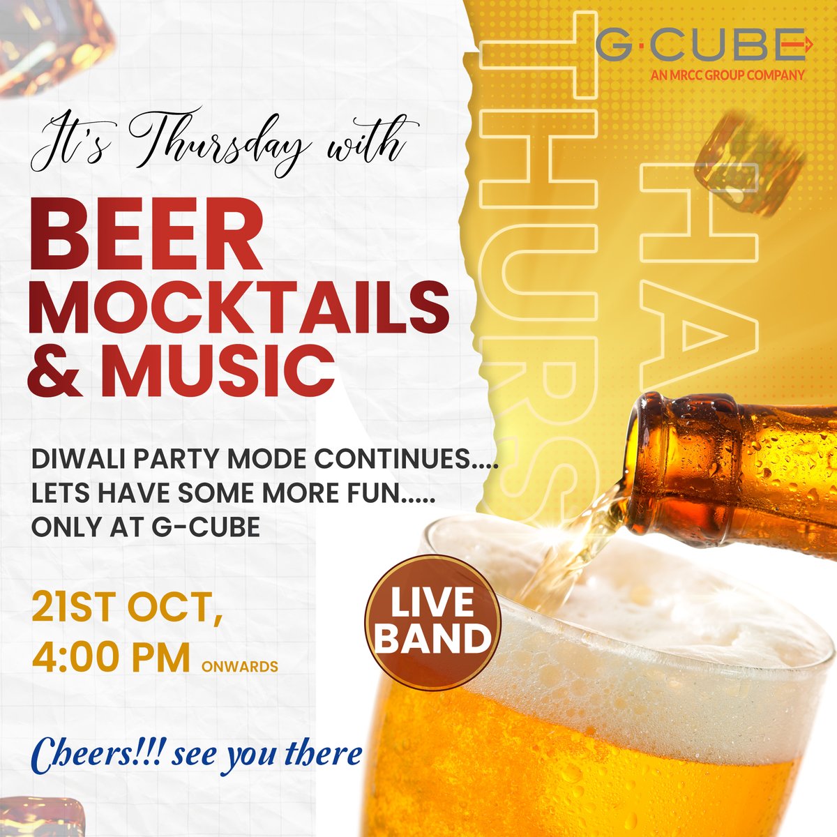 Ozemiosolutions's tweet photo. When you are a G-Cubian, even weekdays at office means loads and loads of fun. See you dear colleagues because it's party time!
#funatwork #seriesofevents #thursdaymotivation #happyemployees #partymodeon #drinks #music #liveband #corporateevents #funatwork #gcubesolutions https://t.co/KkWjgFACMb