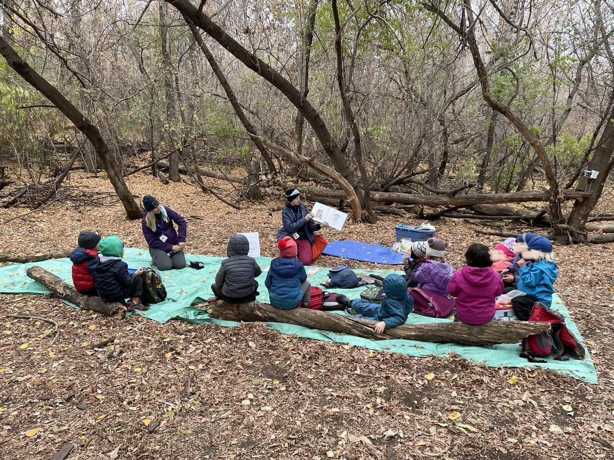 EtiennaLafferty's tweet photo. Had a wonderful time outdoors with @EvergreenCSSD Lead teachers. This year we continue to build land connections as a district. It is important to see this work in action. Edmonton Forest School is incredible. #decolonizedPD #pedagogy #teachercapacity #ECSSDhope https://t.co/84PdbsX3bv