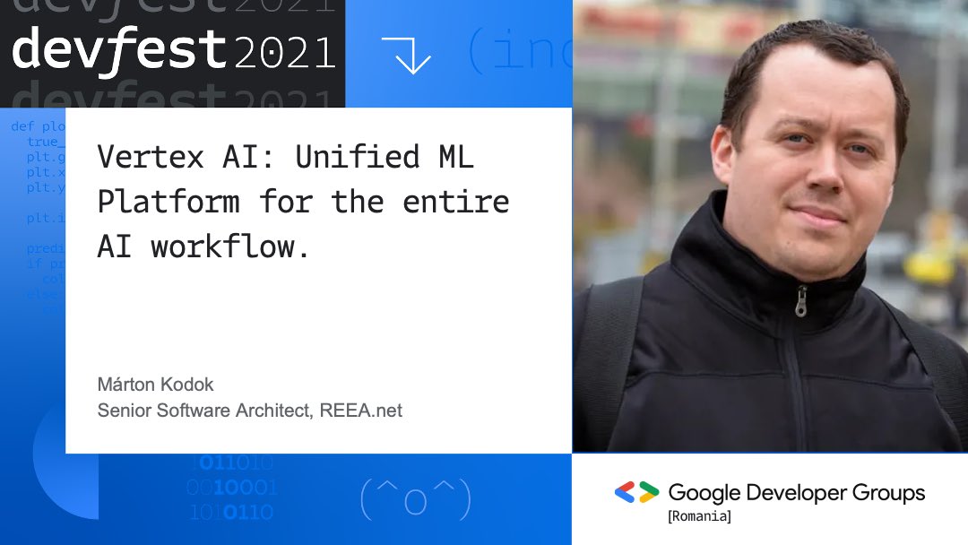 <a href="/MartonKodok/">Marton Kodok</a> will also be joining us at #DevFest2021 this year with a talk on Vertex AI.
