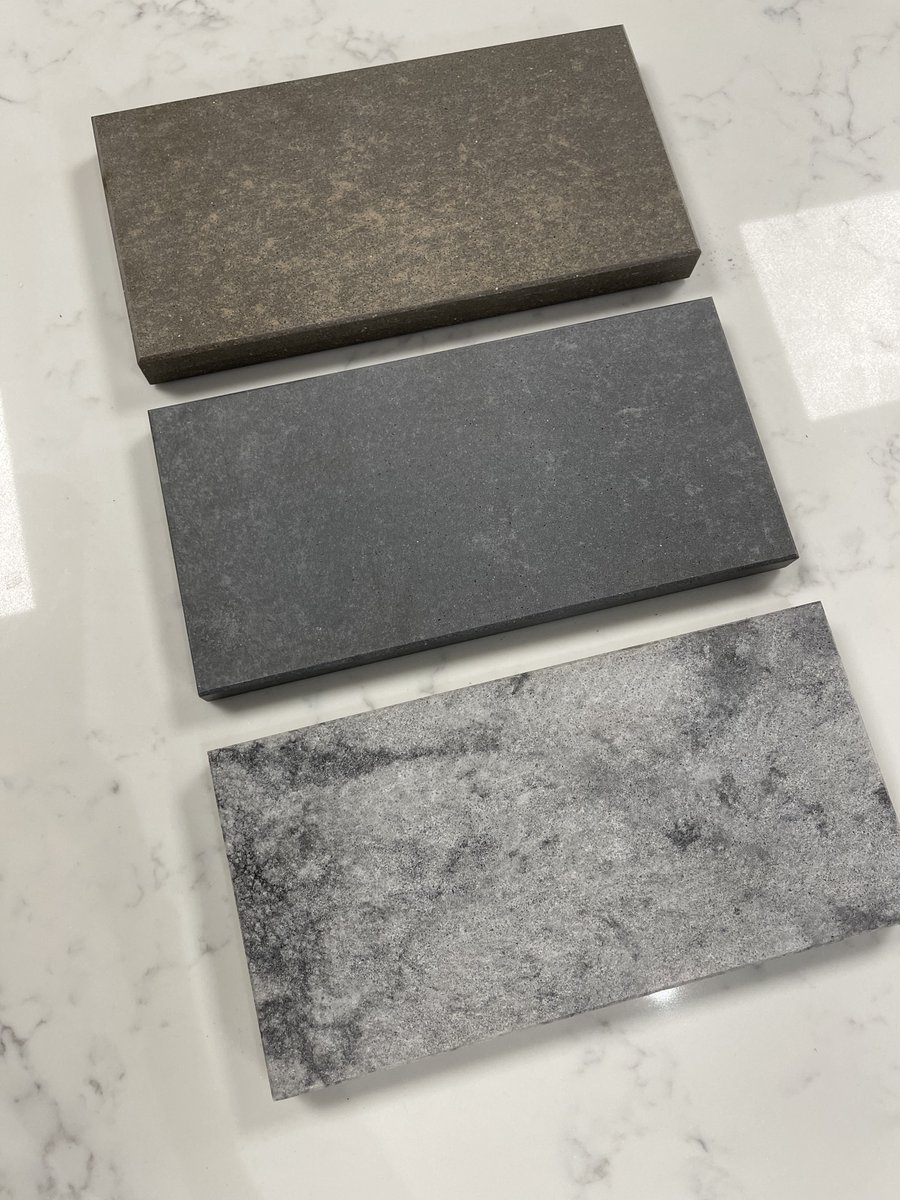 This week's quartz samples come from @CaesarstoneUK 🙌 Featured in: 👉 Oxidian 👉 Piatra Grey 👉 Rugged Concrete Visit our showroom to view the rest of the @Caesarstone range! #caesarstone #quartz #quartzworktops #quartzcountertops