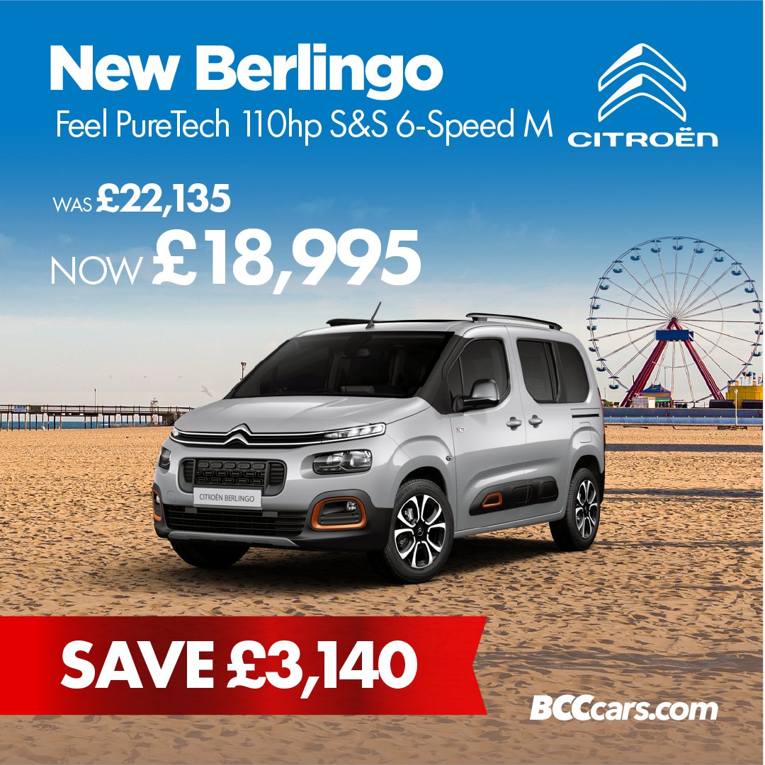 All-new Citroen Cash-Offers at BCC! Save an incredible £3,140 off the New Berlingo Multispace Feel M!

Click below for full details  👇
buff.ly/3kuM55t

BCC | Trusted for over 40 years