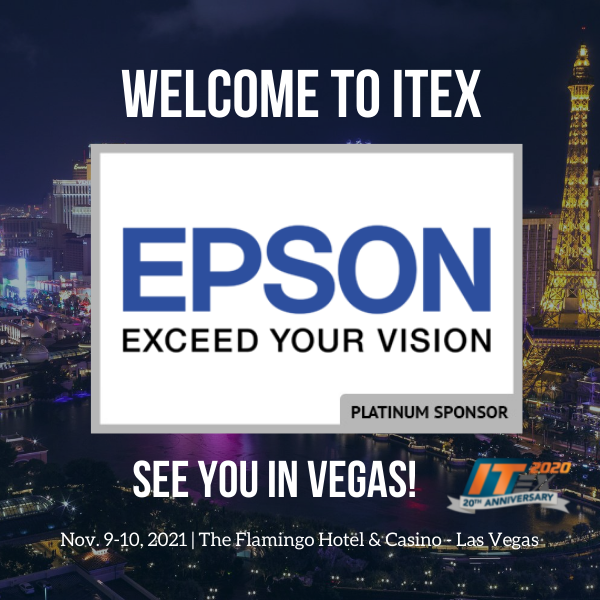 As the 20th Anniversary of ITEX draws closer we want to take time to thank our sponsors and welcome them to #ITEX! Thank you to our Platinum Sponsor <a href="/EpsonAmerica/">Epson America</a> and we can't wait to see you in Las Vegas!