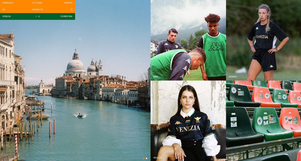 At last. A decent football club website veneziafc.it/en