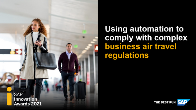 EY Business Travel Compliance solution helped companies to cut HR effort by 60% — and boost compliance level by 100%. Read how they’re using #SAPInnovation to simplify business travel: bit.ly/3DWnH3F