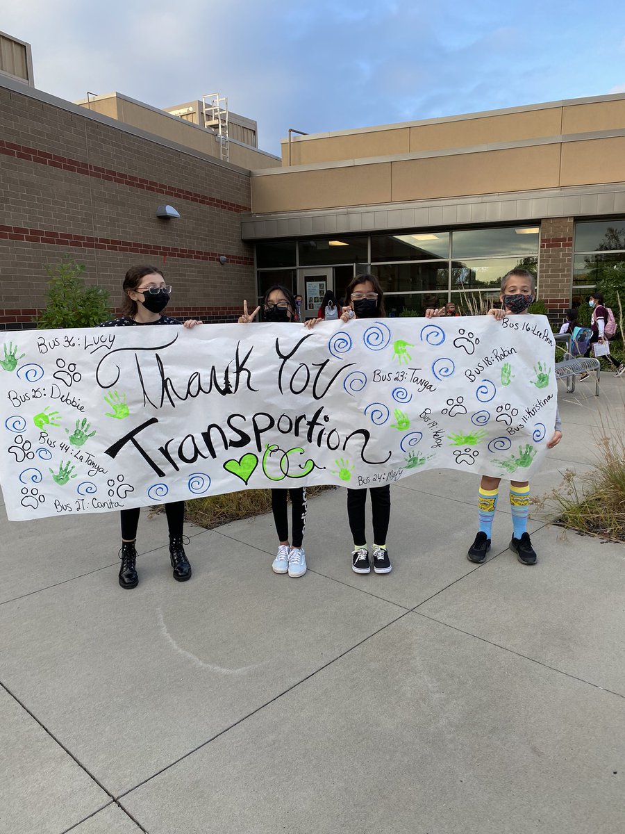 imwithfifth's tweet photo. Thank you to our bus drivers! 💚 #Turner202Strong https://t.co/RViETQWpJE