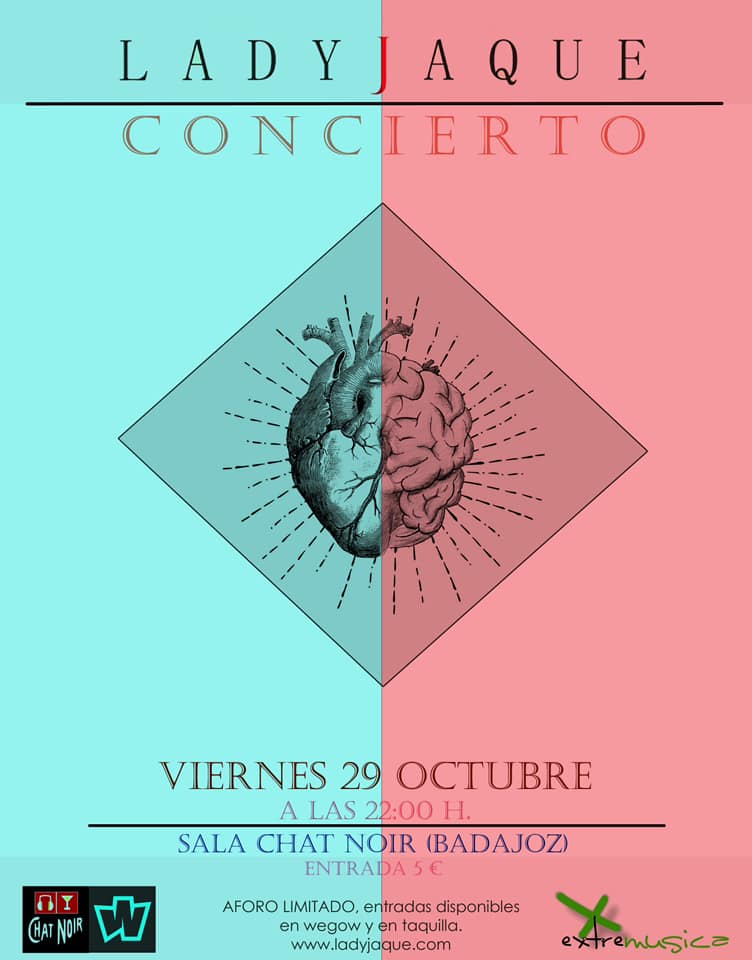 🟪🟨🟥🟩🟦🟫🟧⬜️⬛️🟥🟦
‼️Hello ladies &amp; gentlemen ‼️
🟩 El viernes 29 de octubre estaremos 
en la sala Chat Noir de Badajoz 🟦
————————————————-
#concierto #badajoz #chatnoir #ladyjaque