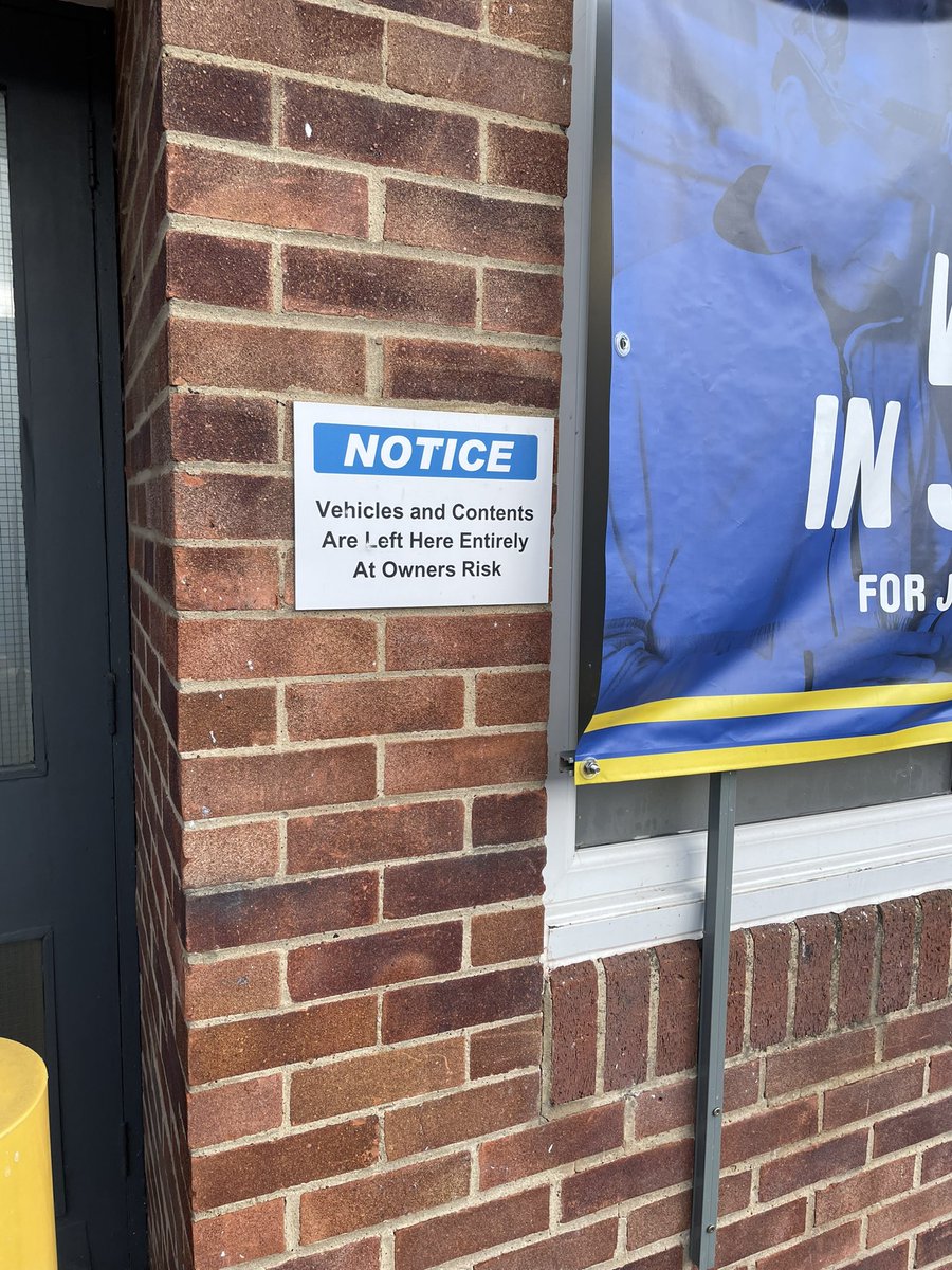 bellcoaching6's tweet photo. So I arrive to return goods @ToolstationUK Uxbridge and before I have even got out of the car one of THEIR employees rides into my car causing damage. Their response? That sign says Not our problem. Great customer service https://t.co/sl1vbuivy9