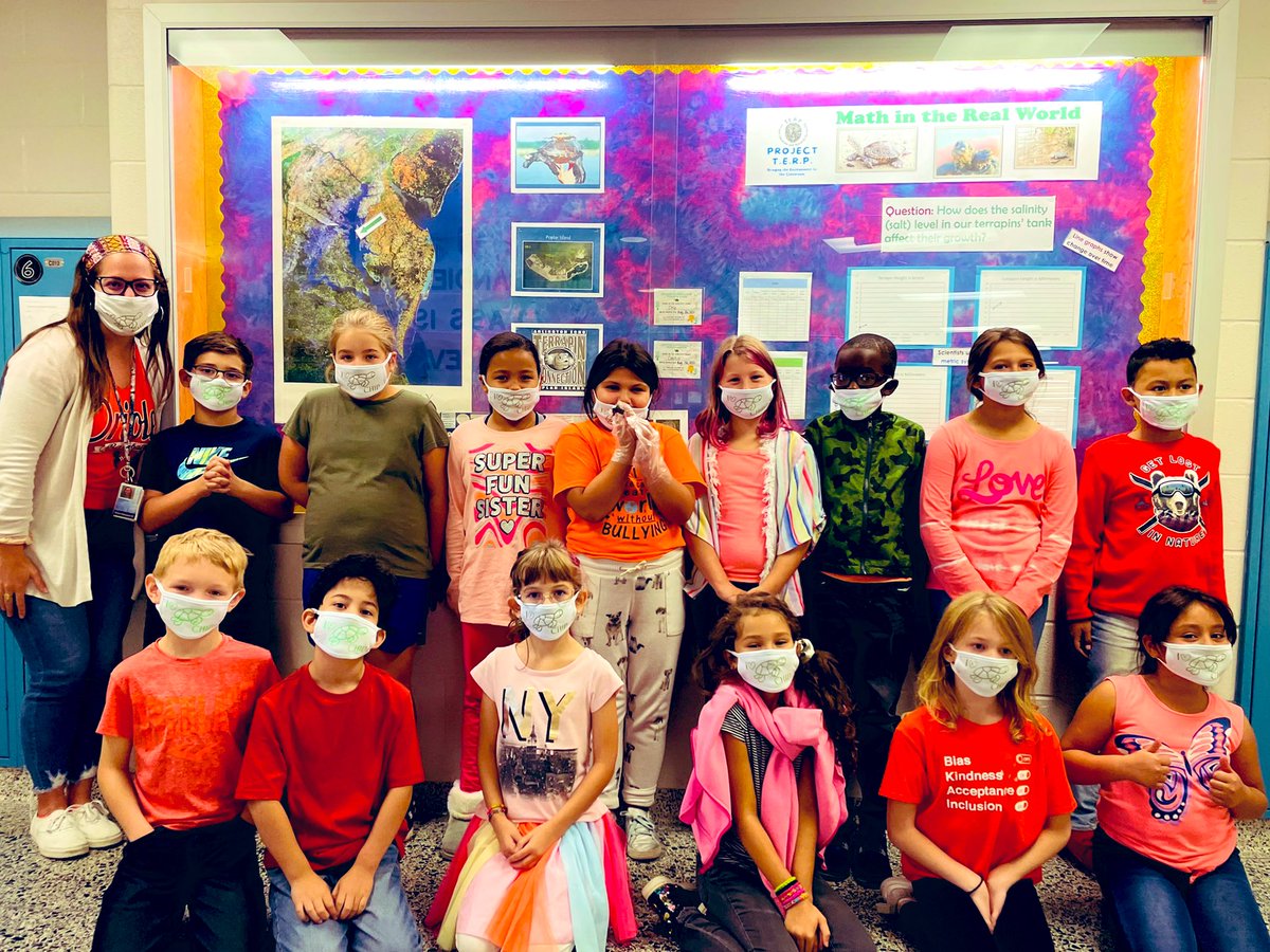 Can’t mask our excitement for Project TERP! #babychip <a href="/PtPleasantAACPS/">PtPleasantAACPS</a> <a href="/AEchoEnvEdAACPS/">Arlington Echo Outdoor Education Center 🌳</a>