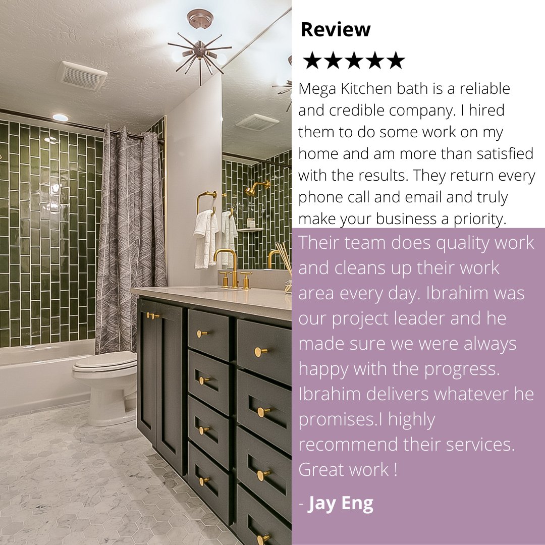We like to thank Jay Eng for taking the time to write this review to share your excellent experience in working with Mega Kitchen and Bath. We hope to work with you again in the future. 

#kitchenremodel #bathroomremodel