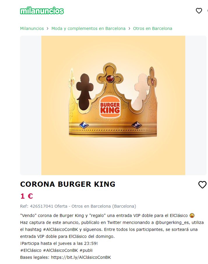 RaulPinedaa's tweet photo. @burgerking_es @LaLiga @burgerking_es
 #AlClasicoConBK https://t.co/fHZ7D5Is57