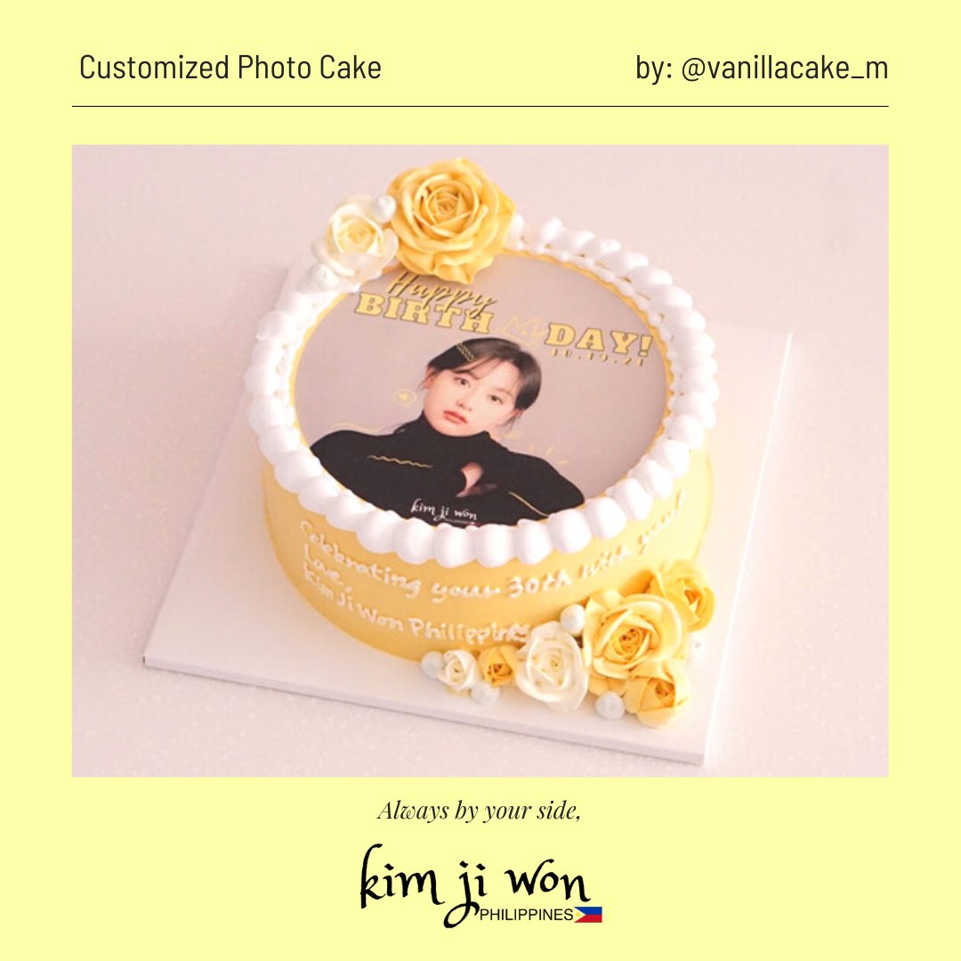 kimjiwon_ph's tweet photo. Customized Photo Cake
Size: 21 cm
Flavor: Fresh cream and fruits

Cake design by: jiwoooniie (on IG)

#kimjiwon #김지원 #金智媛
#kimdingat30 #happyjiwonieday https://t.co/ejcORkXJcX
