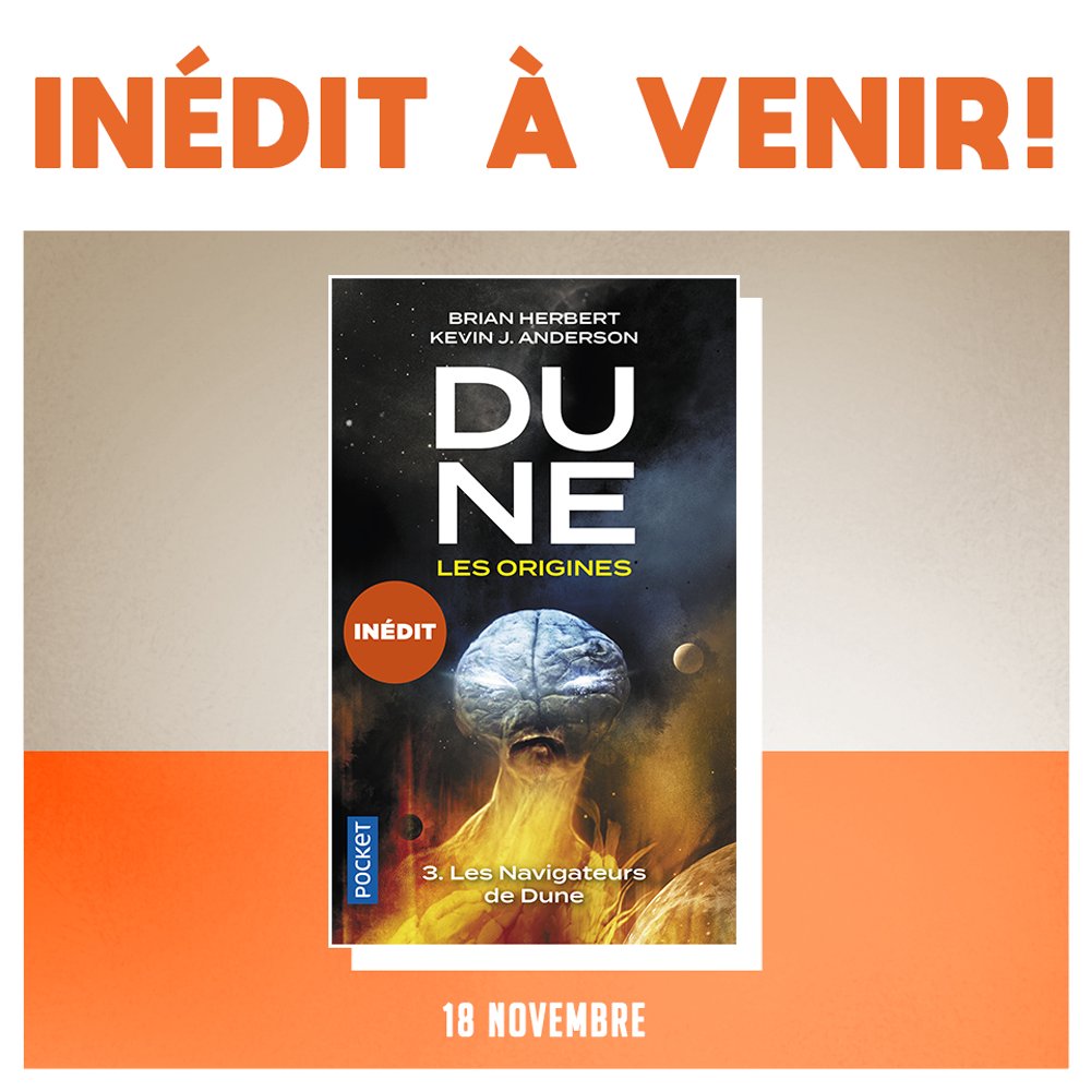 Nous sommes heureux de vous annoncer la sortie tant attendue du dernier tome de la trilogie Dune : Les Origines ! 🥳 Publié directement en poche en novembre, il bénéficiera de la nouvelle charte de la saga, qu'on doit au très grand Aurélien Police. 🤩
👉 bit.ly/3jmk0fT