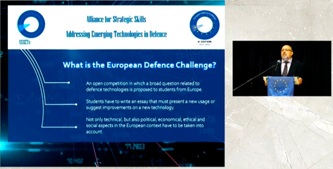 #EuropeanDefenceChallenge Mateo Burgos from <a href="/La_UPM/">Universidad Politécnica de Madrid</a> presents the 2nd edition: an open competition to attract young talent to the #Defence industry and to encourage them to initiate a career in defence-related technologies
👉assets-plus.eu/challenge/
<a href="/EUErasmusPlus/">Erasmus+</a> #Pact4Skills