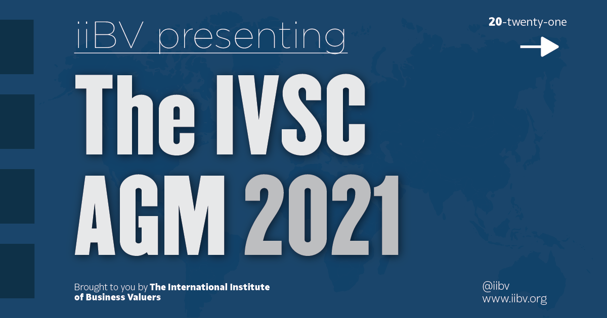iiBVNews's tweet photo. Please join us at the IVSC Virtual AGM 2021, which will take place from October 21 to 28.
@IVSCouncil
#agm #ivsc #iibv #businessvaluation #virtualagm https://t.co/Ww8nldlte5