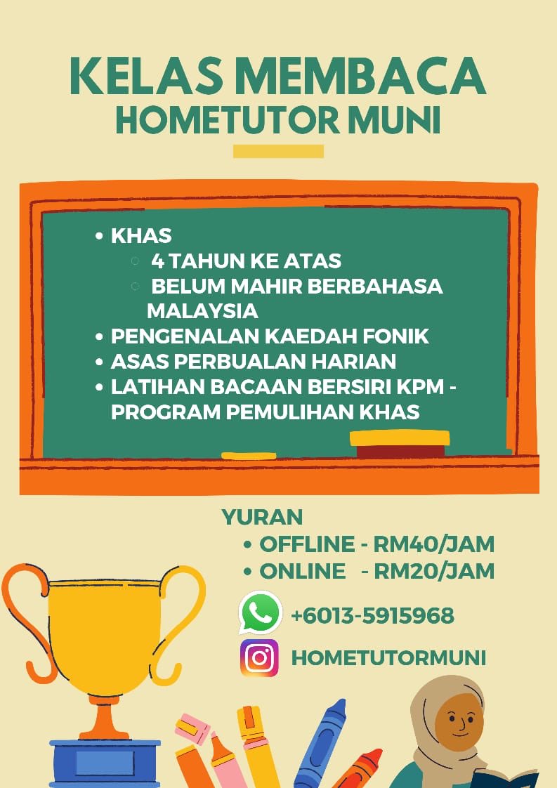 ibnu_rasul's tweet photo. Assalamualaikum. Untuk ibu bapa yang mencari kelas awal Bahasa Malaysia untuk anak anak kecil. Boleh hubungi isteri saya ya. Butiran ada di sertakan pada gambar di bawah. https://t.co/XCWKPtAbfq