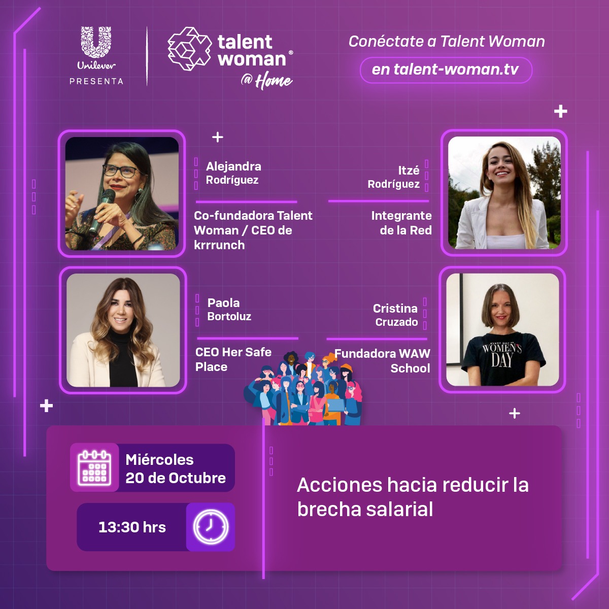 hersafeplace's tweet photo. #EsHoy ✨Nuestra querida @PaolaBortoluz, CEO de #HerSafePlace, participa en el panel "Acciones hacia reducir la brecha salarial", junto con Alejandra Rodríguez, Itzé Rodríguez y @CristinaCruzado .
🗓️ 20 de octubre - 13:30 horas ⏰
👉🏽 https://t.co/3JbD93O2hV https://t.co/S2hQVh6TbH