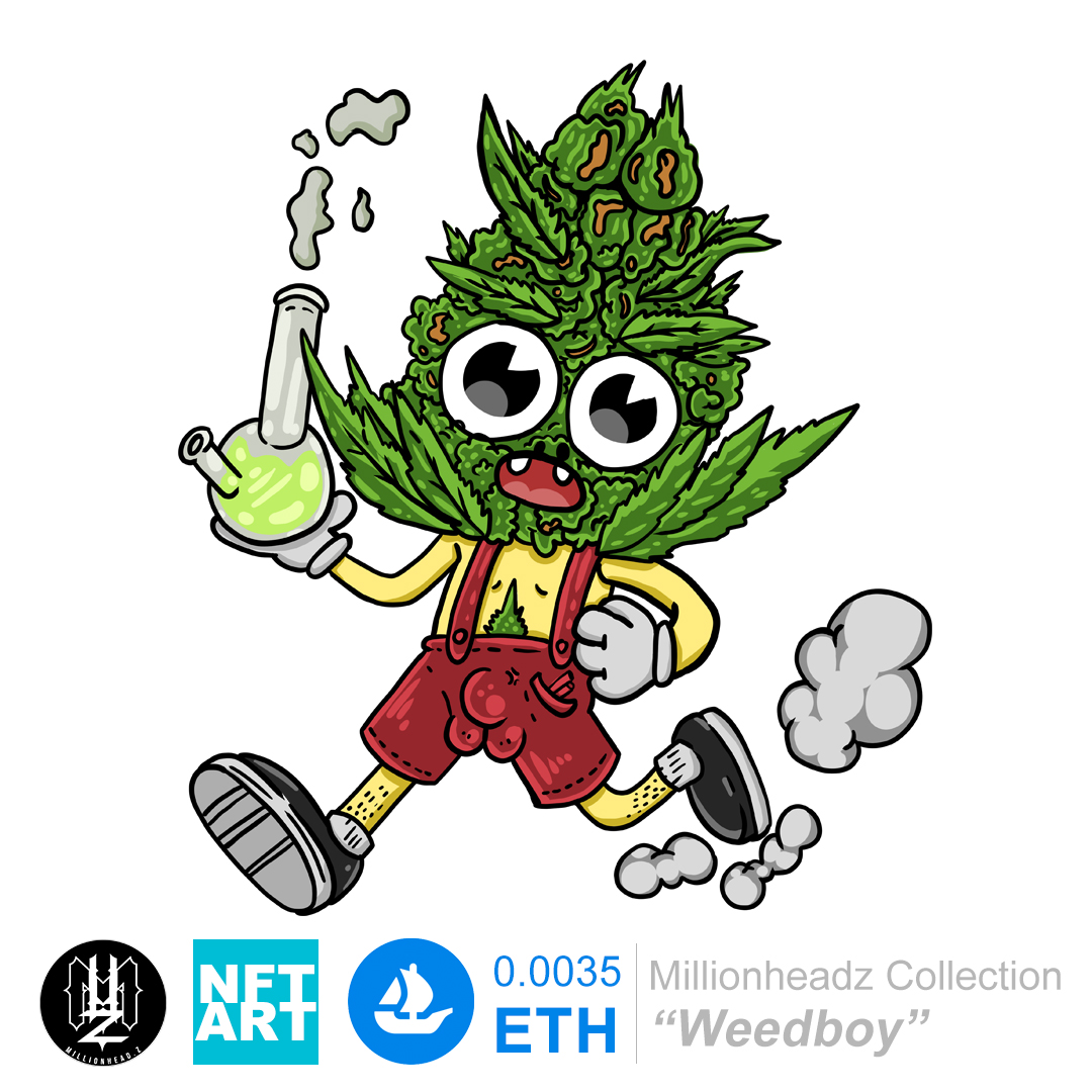 Millionhead's tweet photo. ลงงาน opensea ครั้งแรกครับ จะงงๆตื่นๆหน่อย
Drop out NOW!!!
Weedboy. 0.0035 ETH , check this out at opensea : https://t.co/e8BgLsI295 https://t.co/nh1YuGvXwr