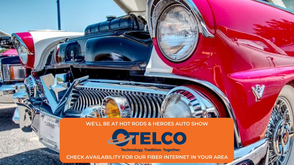 We’re at Bill Dodge in Westbrook on Saturday for Hot Rods &amp; Heroes supporting Veterans Count. We'll also be donating $1 for every new fiber Internet order in ME, MO &amp; VT from Nov.-Dec, so be sure to check availability in your area, hubs.ly/H0Zk8Hj0
