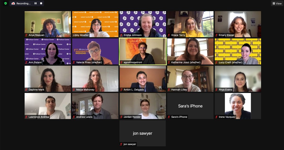 pulitzercenter's tweet photo. During our 2021 (virtual) Washington Weekend, @eisneremery, @EmmaR_Johnson, @PetroniAgostino, Anya Slepyan, @gfterry9 presented projects on climate change and the environment. Read our update and view the recording! https://t.co/9uhgQ5GSpi https://t.co/6j0XBnm1ZC