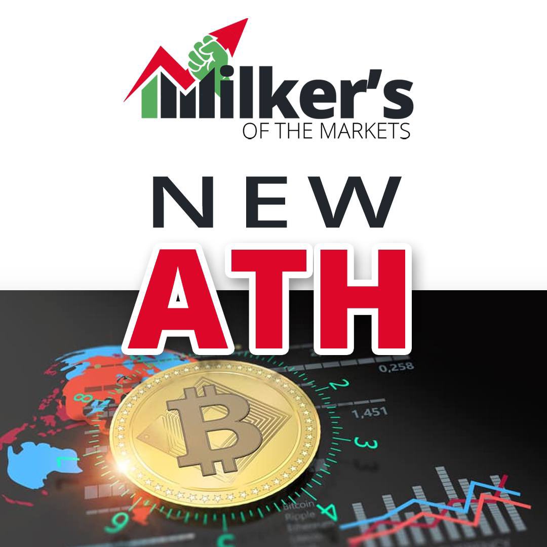 MilkersMarkets's tweet photo. New Bitcoin ATH! Uptober has done it again. 

Bitcoin officially hits a new all-time high above $65K. BTC price action reenters uncharted territory after beating out final resistance before April's existing peak. https://t.co/gwCI8wx2Ua