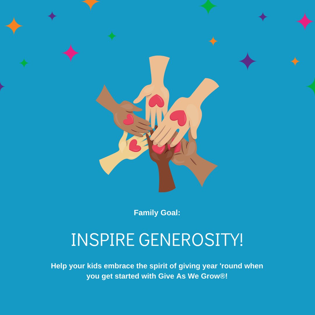 It's important to point out everyday acts of generosity and kindness to our kids, from reading books about people showing generosity to telling your kids to make good choices and practice gratitude. You can find ways to inspire generosity year ‘round at giveaswegrow.org