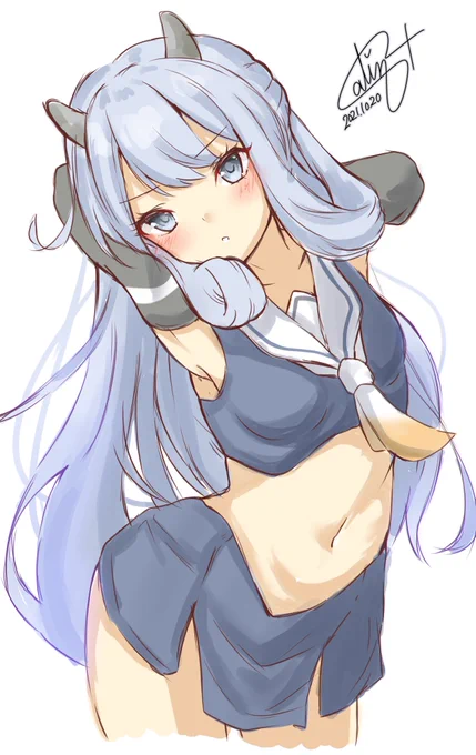 ふーみぃちゃんを描きました🤗💕

#艦これ版深夜の真剣お絵描き60分一本勝負 
#艦これ版真剣お絵描き60分一本勝負_20211020   #艦これ 