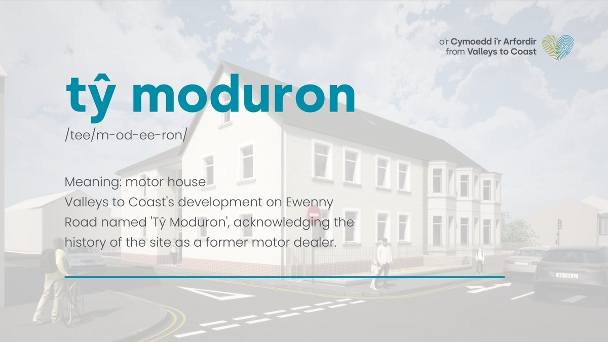 ValleysToCoast's tweet photo. Local school names our Ewenny Rd development ‘Tŷ Moduron’, meaning Motor House🏍️ because it was built on the former L.F. Griffiths Motors’ site.

Bringing the site back into use supports our vision of regenerating #Bridgend🏴󠁧󠁢󠁷󠁬󠁳󠁿

Read more👇
https://t.co/wS46umhmZ2

#WelshWednesdays https://t.co/kdFS8fyLvC