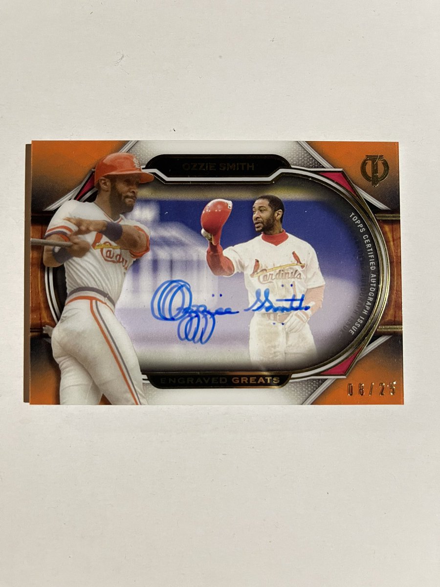 LEBCards's tweet photo. 2021 Topps Tribute Ozzie Smith /25 $100 shipped @Hobby_Connect @HobbyConnector https://t.co/S6xm3XlV7a