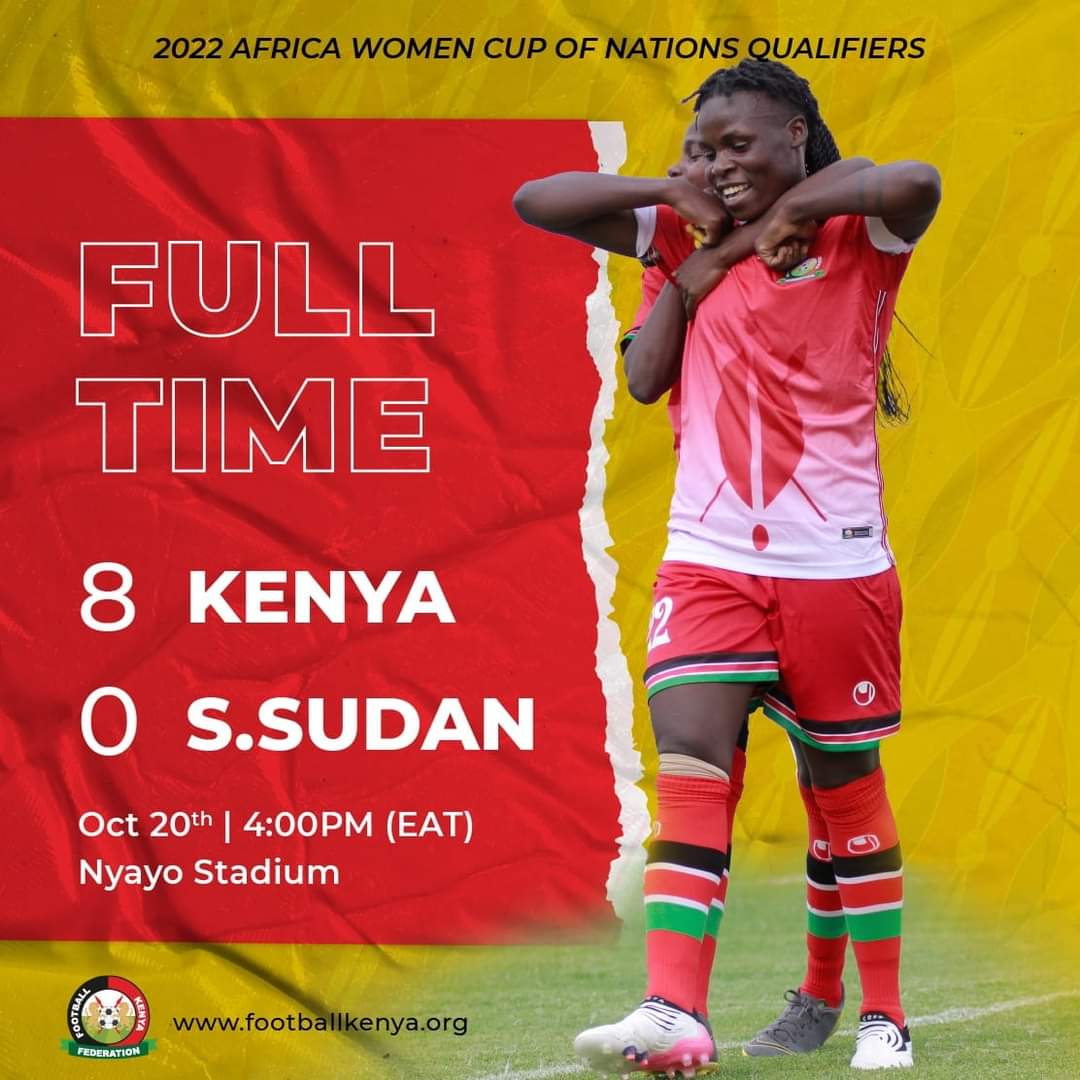 jaza_stadi's tweet image. FT | Harambee Starlets 8 - 0 South Sudan 

🇰🇪Neddy Akoth
🇰🇪Neddy Akoth
🇰🇪 Neddy Akoth
🇰🇪 Jentrix Shikangwa
🇰🇪 Mwanahalima Adam
🇰🇪 Neddy Akoth
🇰🇪 Mwanahalima Adam
🇰🇪 Jentrix Shikangwa

Congratulations ladies 👏👏👏

#AWCON #HarambeeStarlets #JazaStadi