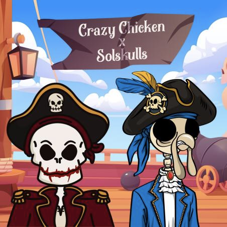 🎁GIVEAWAY - <a href="/SolSkulls/">Solskulls Club</a> <a href="/CrazyChickenNFT/">Crazy Chicken</a>

1 <a href="/SolSkulls/">Solskulls Club</a> &amp; 1 <a href="/CrazyChickenNFT/">Crazy Chicken</a> NFTs up for grabs

🏆 2 winners!

1️⃣ Retweet + Like this post
2️⃣ Follow <a href="/SolSkulls/">Solskulls Club</a> &amp; <a href="/CrazyChickenNFT/">Crazy Chicken</a> 
3️⃣ Join our Discord (discord.gg/crazychickens) &amp; their Discord (discord.gg/84NFV4cVr3)

#NFT #Solana