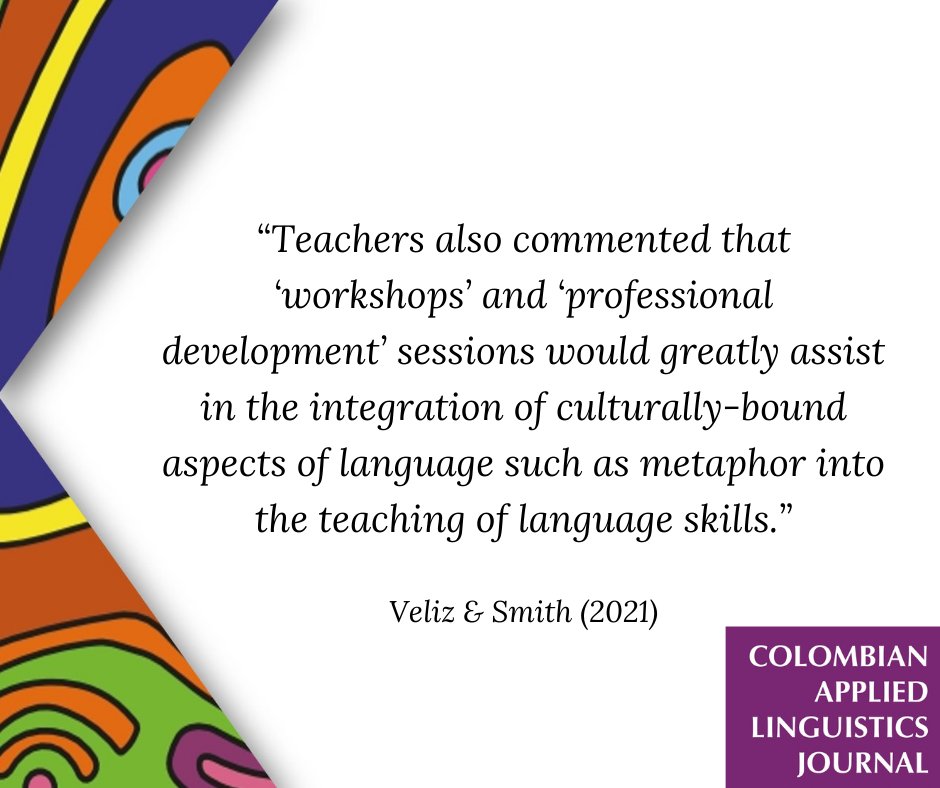 Caljournal_'s tweet photo. What perceptions do teachers have about the role of the metaphor in ELT? If you want to know more about this topic, read the full article here: https://t.co/fe9WRrwh1n
#AcademicJournals #CALJournal #articles #CIDC https://t.co/2Zch5WA53T