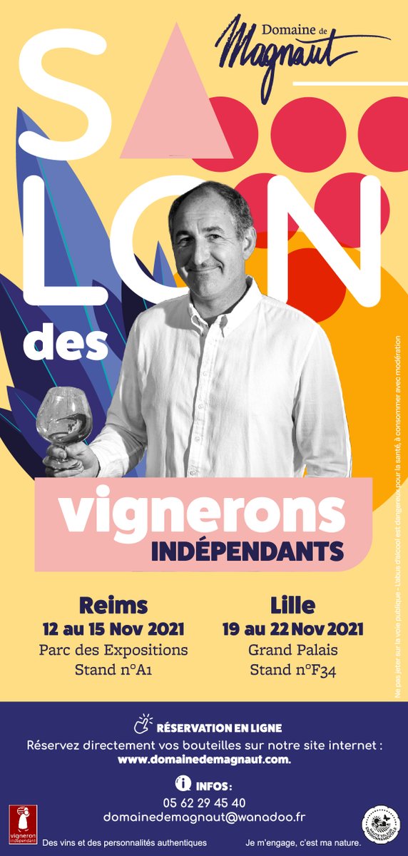 [📣 #Salon des #vignerons #indépendants de #REIMS et #LILLE]

📍 Retrouvez-nous à REIMS du 12 au 15 novembre - parc des expositions - stand n°A1.
📍 Retrouvez-nous à LILLE du 19 au 22 novembre - grand palais - stand n°F34.
