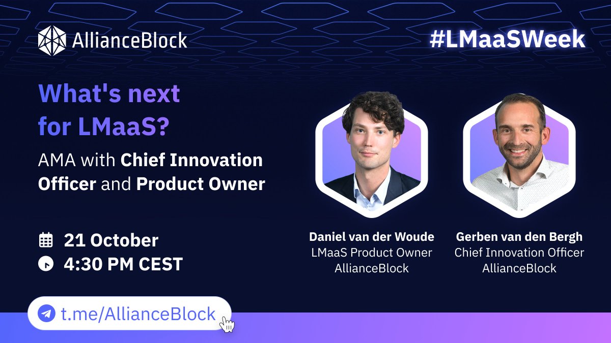 Nexera_Official's tweet photo. ๐จ Tomorrow 4:30 PM CEST join us for an AMA with our CIO @gerbenbergh & #LMaaS Product Owner Daniel van der Woude.
๐๏ธExpect:
- Deep-dive on Features & Use Cases
- What Makes it so Successful
- How it Helps the #DeFi Space
Join: https://t.co/ozlfyIRAHM
#LMaaSWeek https://t.co/XIFIr9go4C