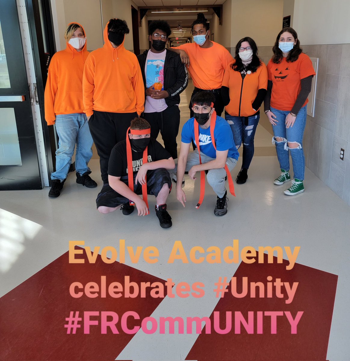 JanSchweizer324's tweet photo. Evovle Academy celebrates Unity Day to promote kindness, peace, and inclusivity #FRCommUNITY @Durfee_Guidance @FRPSsupt https://t.co/uQOzhKk92U