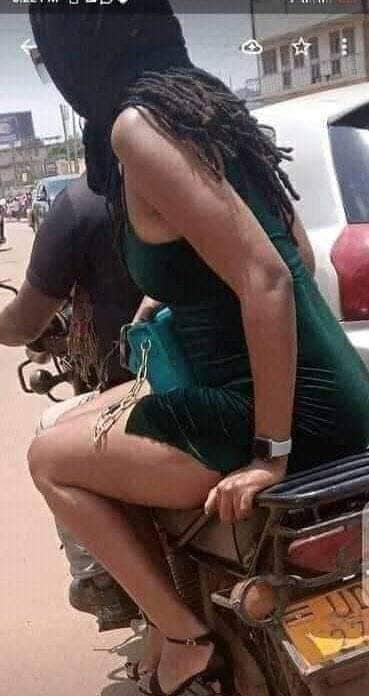 Naija_PR's tweet photo. She said she could not date a man who does not have a car on air. Few moments later she was pictured on 'okada' https://t.co/bzyGYZRFup