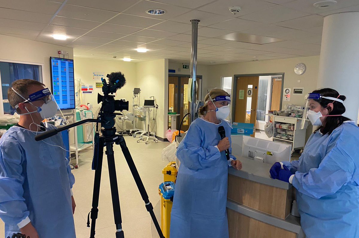 Here’s Dr Laura MacKay, one of our Respiratory consultants, being interviewed on our intensive care unit by @vsmacdonald