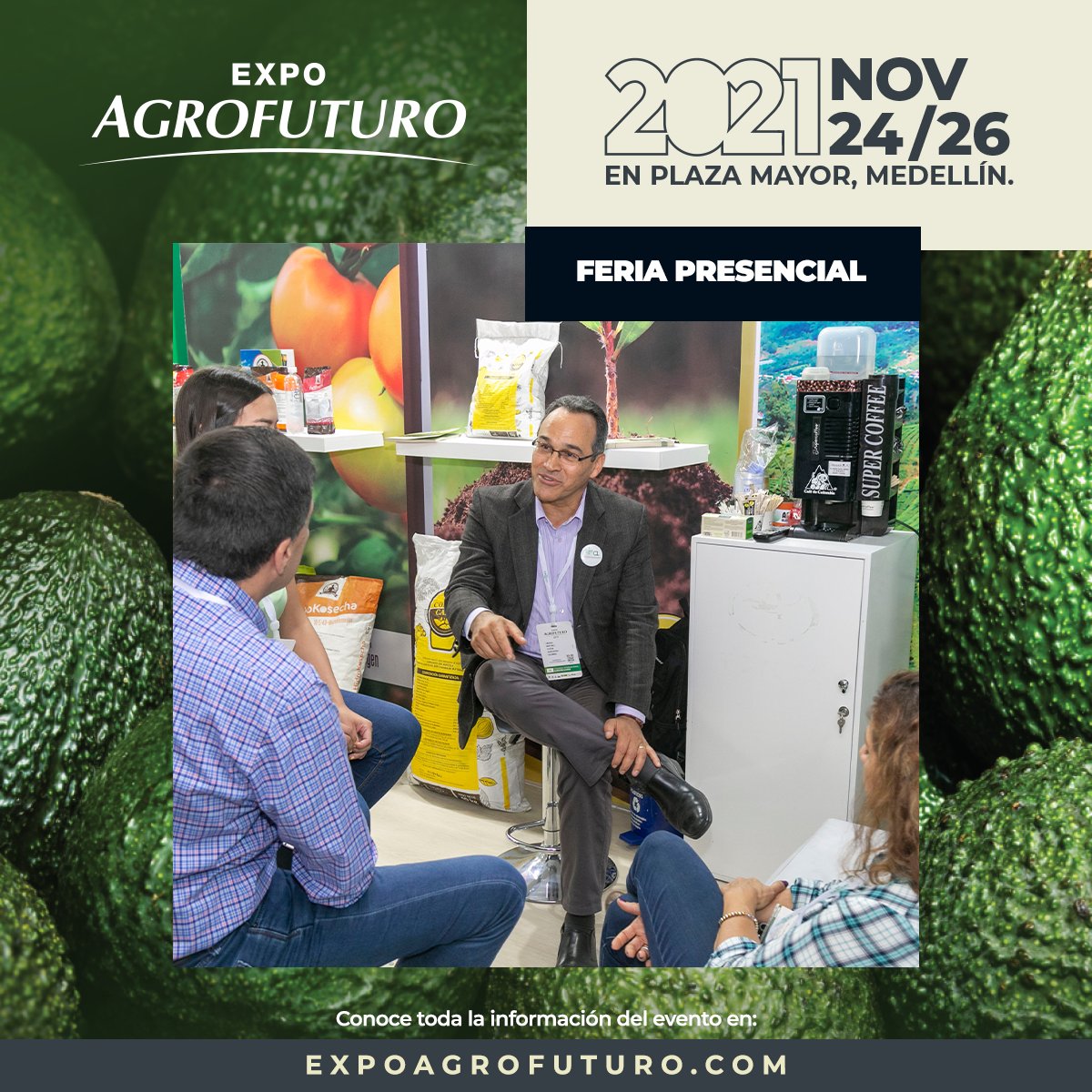 CorferiasBogota's tweet photo. ¡Accede a conocimiento y tendencias para un agro consciente con los #Agrotalks! Te esperamos del 24 al 26 de noviembre en Plaza Mayor Medellín.
https://t.co/QEpx6DLRgW
*Conoce toda la información del evento en https://t.co/x1PRbu2bAn https://t.co/BnICy3btyM