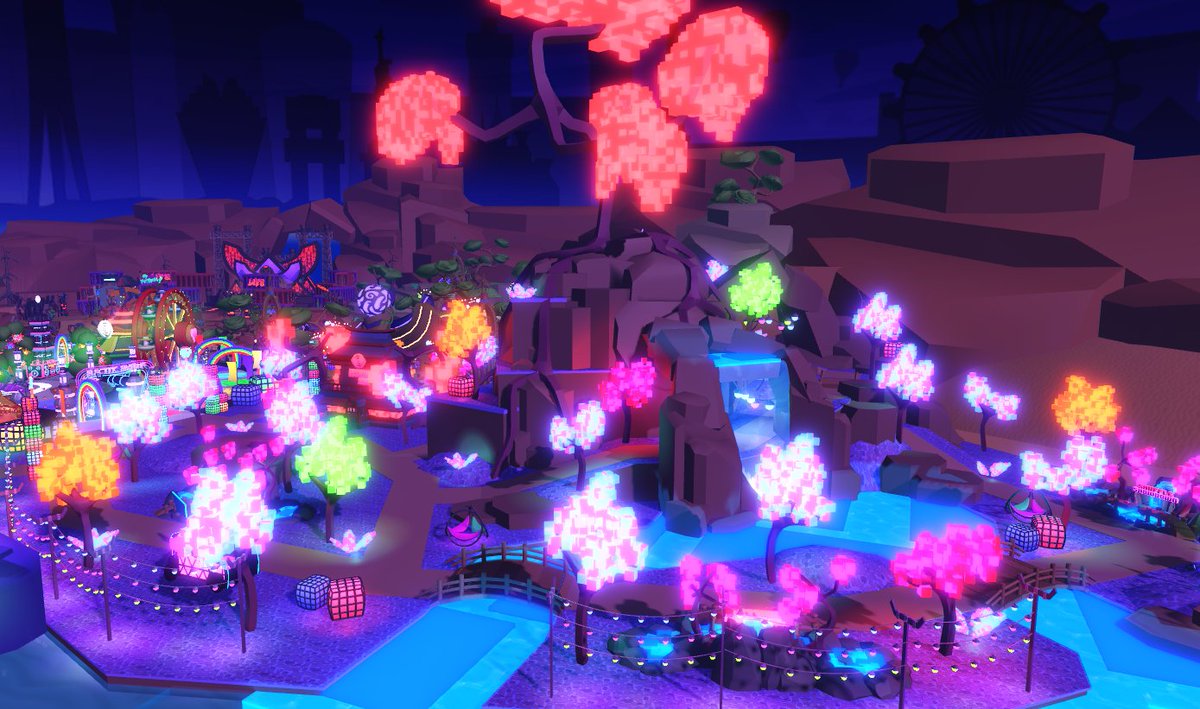 It's an honor to collab with @EDC_LasVegas, and bring the world of Insomniac to the @Roblox metaverse. Every moment of designing the environment was a blast! Massive shoutout to @skysmino, @Kidveggito, and @AngieePlet for the extra help bringing the world even more to life!