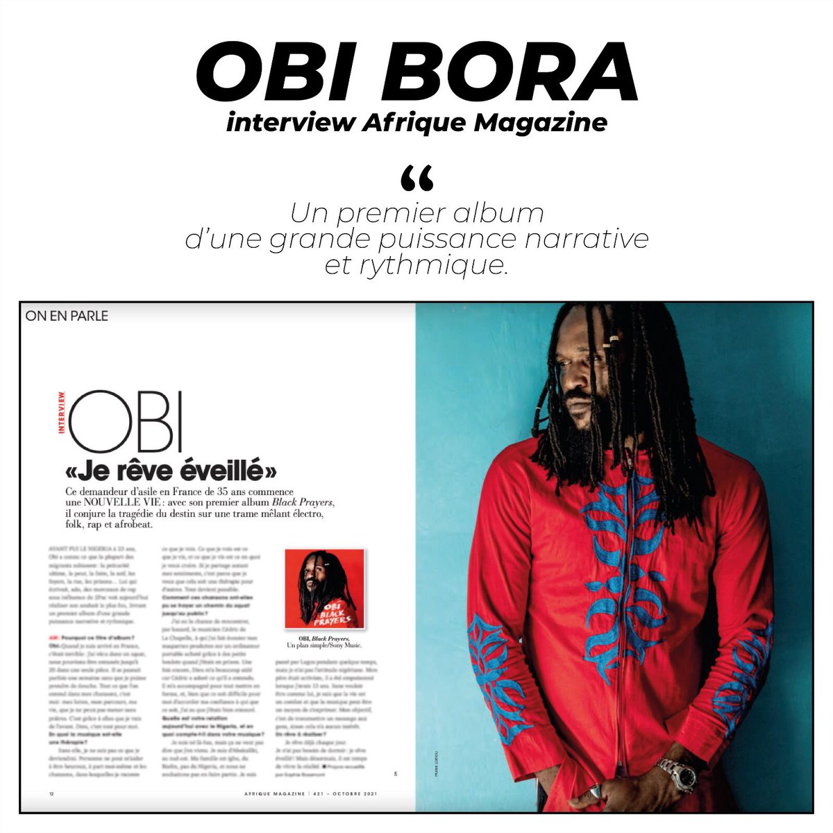Thanks for the interview <a href="/afriquemagazine/">Afrique Magazine</a>  🙏🏾🔥