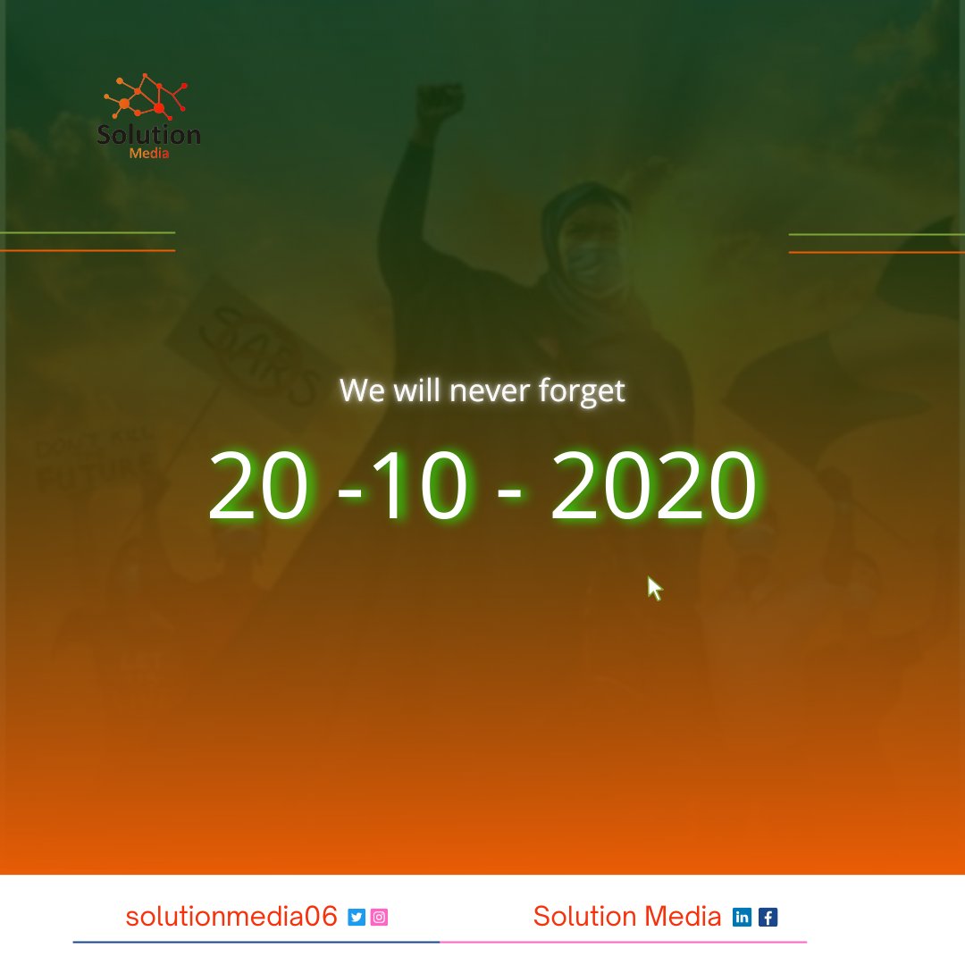SolutionMedia06's tweet photo. As a company, Solution Media Global Ltd (SMGL) is in solidarity with the youths of Nigeria over the need for urgent police reforms in the country. 

#EndSARSMemorial https://t.co/t5mSF6aXzL