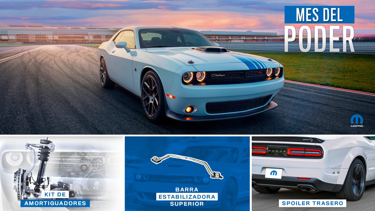 MoparMexico's tweet photo. Conviértete en la envidia del camino con piezas de alto rendimiento de #MoparPerformance. 🔥
Aprovecha este #MesDelPoder y adquiere piezas Performance con tu distribuidor Mopar: https://t.co/0YA53HC41W https://t.co/WTD7RSPHnY