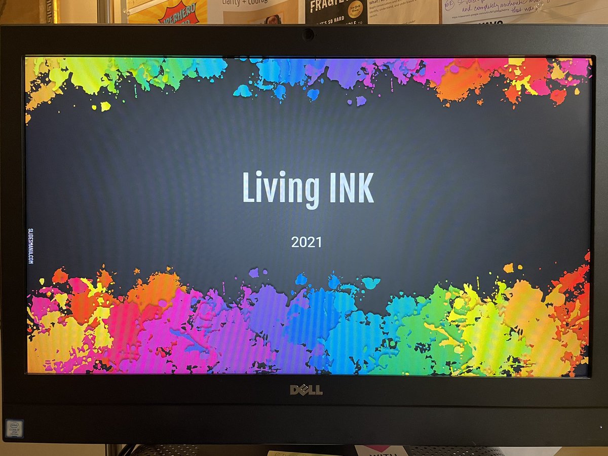 china93doll's tweet photo. Celebrating our 13th  #LivingINK annual festival for the #WhyIWrite campaign for @ncte #NationalDayOnWriting 🌈 @MWHS_English https://t.co/xdatFYOhOK