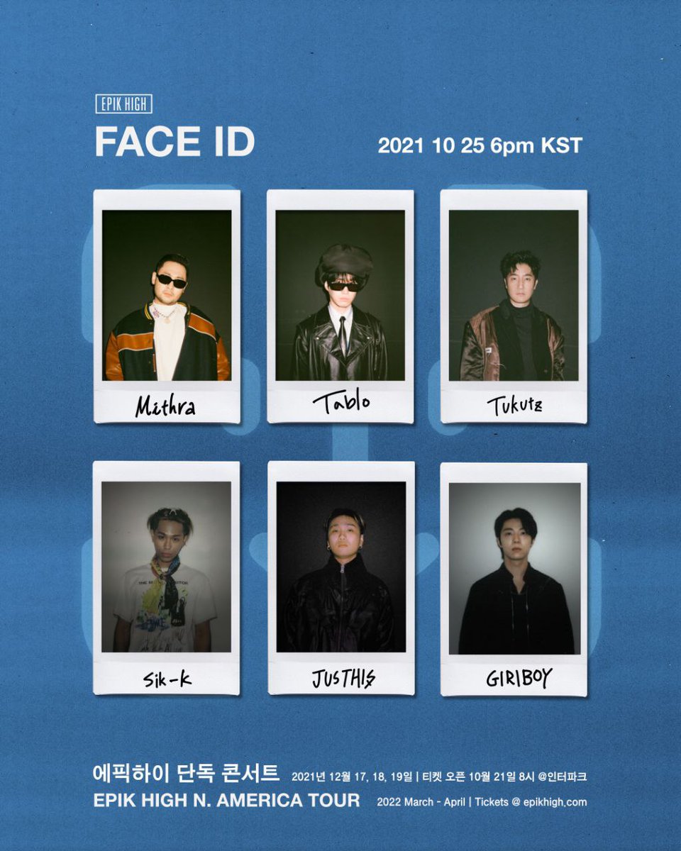 BrSquad_kpop's tweet photo. ESTÁ COMPLETA!! Epik High revelou o GIRIBOY como o último artista covidado para a música "Face ID". Com lançamento para o dia 25 de outubro.
#EPIKHIGH #FACE_ID #MITHRA #TABLO #TUKUTZ #SIK_K #JUSTHIS #GIRIBOY https://t.co/SG2qe9kw5b